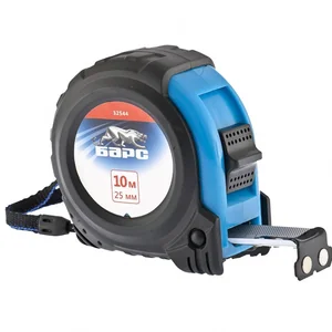 Барс Рулетка Вектор 10 м х 25 мм,утолщенное полотно,магнитный зацеп,обрезиненный корпус 32544