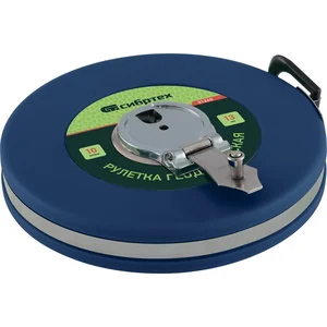 Сибртех Рулетка геодезическая 20 м х 13 мм, закрытый корпус, фибергласовая лента 31261