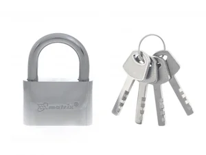 Matrix Замок навесной, хромированное покрытие 70 мм 91803