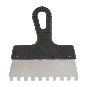 Sparta Шпатель из нержавеющей стали, 200 мм, зуб 8 х 8 мм, пластмассовая ручка 85122