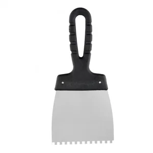 Sparta Шпатель из нержавеющей стали, 100 мм, зуб 4 х 4 мм, пластмассовая ручка 85138