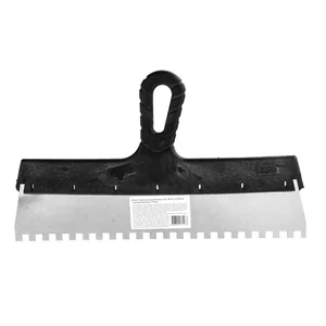 Sparta Шпатель из нержавеющей стали, 350 мм, зуб 8 х 8 мм, пластмассовая ручка 85145