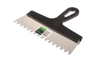 Сибртех Шпатель из нержавеющей стали, 250 мм, зуб 8 х 8 мм, пластмассовая ручка 85474