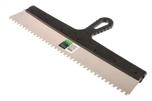 Сибртех Шпатель из нержавеющей стали, 450 мм, зуб 6 х 6 мм, пластмассовая ручка 85470