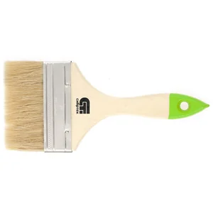Сибртех Кисть плоская 100 мм, натуральная щетина, деревянная ручка 82266