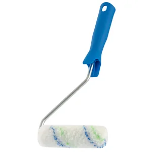 Сибртех Мини-валик в сборе Водные краски , 110 мм, ворс 12 мм, D 16 мм, D ручки 6 мм, полиэстер 80580