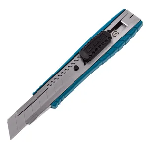 Gross Нож, 160 мм, металлический корпус, выдвижное сегментное лезвие 18 мм (SK-5), металлическая направляющая, клипса для ремня 78897