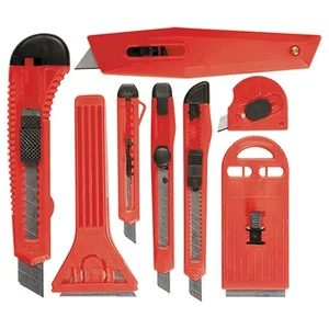 Matrix Набор ножей, выдвижные лезвия, 9 мм-3 шт, 18 мм-2 шт, скребки 40 и 52 мм 78991