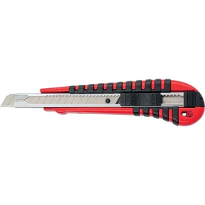 Matrix Нож, 9 мм, выдвижное лезвие, металлическая направляющая, эргономичная двухкомпонентная рукоятка 78937