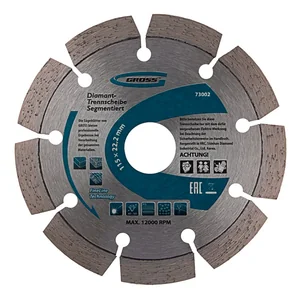 Gross Диск алмазный, 115 х 22.2 мм, лазерная приварка сегментов, сухая резка 73002