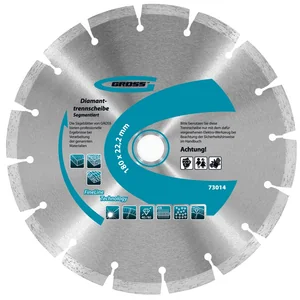 Gross Диск алмазный, 180 х 22.2 мм, сегментный, упорядоченный алмаз, сухая резка 73014
