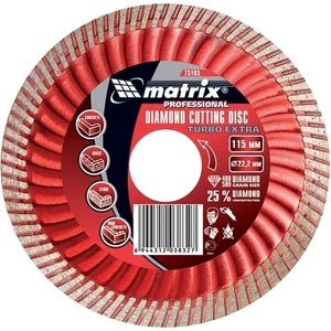 Matrix Диск алмазный, отрезной Turbo Extra, 180 х 22.2 мм, сухая резка Professional73196