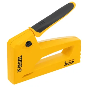 Denzel Степлер мебельный, алюминиевый корпус, тип 53, 6-14 мм, тип 300, 15 мм, тип 500, 15 мм 40214