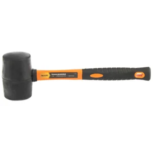 Sparta Киянка резиновая, 450 г, черная резина, фибергласовая рукоятка 11126