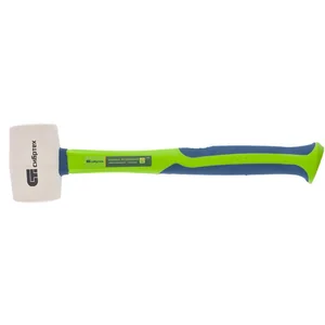 Сибртех Киянка резиновая, 450 г, белая резина, фибергласовая рукоятка 11167