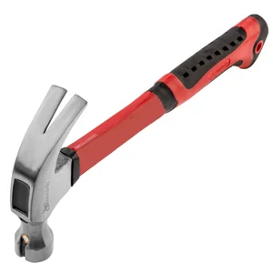 Matrix Молоток-гвоздодер, 450 г, боек c магнитом, фибергласовая обрезиненная рукоятка 10446