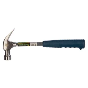 Сибртех Молоток-гвоздодер, металлическая трубчатая обрезиненная рукоятка, вес 450 г, боек 27 мм 10436