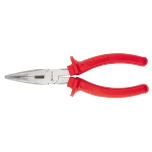 Matrix Длинногубцы изогнутые Econom, 180 мм, шлифованные, пластмассовые рукоятки 17495