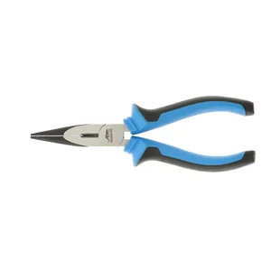 Барс Длинногубцы прямые 160 мм, хром-ванадий, двухкомпонентные рукоятки 17195