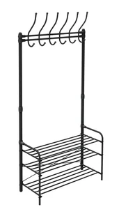 НИКА Вешалка напольная в прихожую ВПШ1/Ч матовый черный