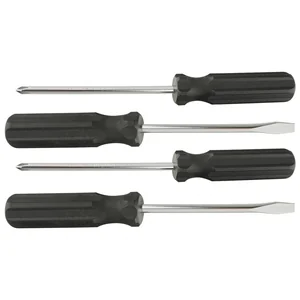 Sparta Набор отверток 4 шт, SL5 x 100.6 x 100, PH1 x 100, 2 x 100, углеродистая сталь, пластиковая рукоятка 13220