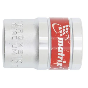 Matrix Головка торцевая, 18 мм, шестигранная, CrV, под квадрат 1/2, хромированная 13118