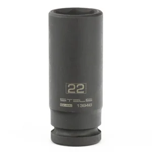 Stels Головка ударная удлиненная шестигранная, 22 мм, 1/2, CrMo 13948