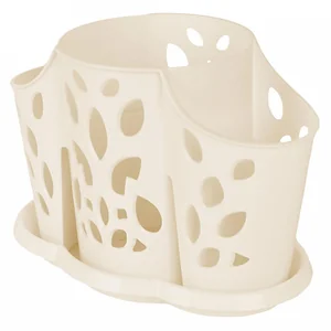 DELTA Сушилка для столовых приборов Plast Team 3х-секционная 177х110х130 мм PT405812048 молочный туман