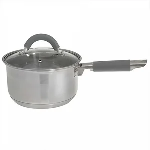 WEBBER Ковш 2,1 л, 16х9,5 см, из нержавеющей стали со стеклянной крышкой BE-361/2