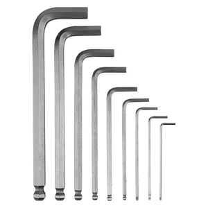 Denzel Набор ключей имбусовых, HEX, 2-12 мм, CrV, 9 шт., удлиненные, с шаром 12365