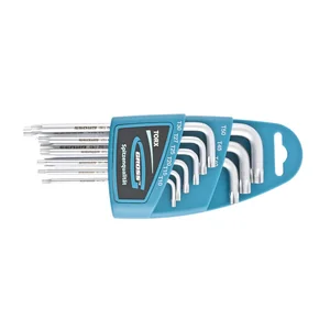 Gross Набор ключей имбусовых Torx -TT, 9 шт: T10-T50, удлиненные, S2, сатинированные 16407