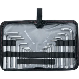 Matrix Набор ключей имбусовых HEX-Torx , 18 шт: HEX 1.5-10 мм, T10-T50, CrV, коротких, с сатиновым покрытием 12314