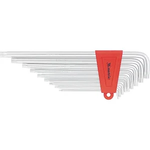 Matrix Набор ключей имбусовых Torx , 9 шт, T10-T50, CrV, экстра-длинные с сатинированным покрытием 12307