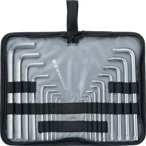 Matrix Набор ключей имбусовых HEX-Torx , 18 шт: HEX 1.5-10 мм, T10-T50, CrV, удлиненных, с сатиновым покрытием 12315