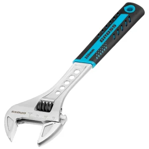 Gross Ключ разводной, 250 мм, CrV, двухкомпонентная ручка 15562