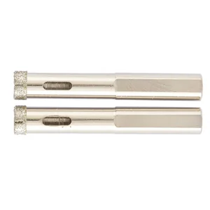 Matrix Сверло алмазное по керамограниту, 10 х 67 мм, трехгранный хвостовик, 2 шт 726103