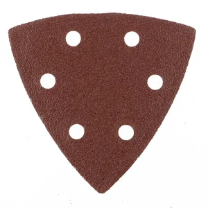Matrix Треугольник абразивный на ворсовой подложке под "липучку", перфорированный, P 80, 93 мм, 5 шт 73859