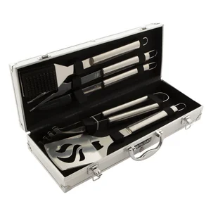 Palisad Набор приборов для барбекю, 5 шт, в алюминиевом кейсе, Camping ﻿69579