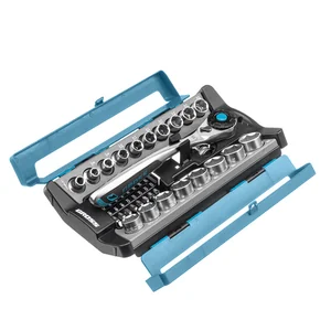 Gross Набор торцевых головок, трещотка 120 зубьев, 1/2", CrV, 36 предметов 14144