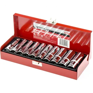 Matrix Набор торцевых головок 1/2", головки 10 - 22 мм, удлиненные, 10 предметов 13581