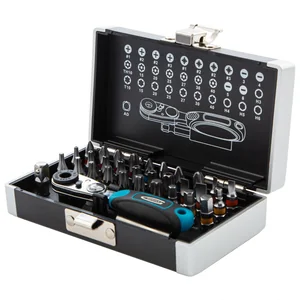 Gross Набор бит, 1/4, магнитный адаптер, сталь S2, пластиковый кейс, 33 предмета 11365