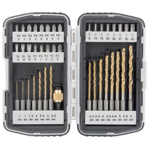 Matrix Набор бит и сверл, магнитный адаптер, CrV, пластиковый кейс, 40 шт. 11322