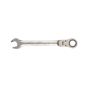 Matrix Ключ комбинированный трещоточный, 15 мм, CrV, шарнирный, зеркальный хром 14828