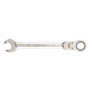 Matrix Ключ комбинированный трещоточный, 18 мм, CrV, шарнирный, зеркальный хром 14842