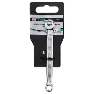 Stels Ключ комбинированный, 7 мм, CrV, антислип 15244