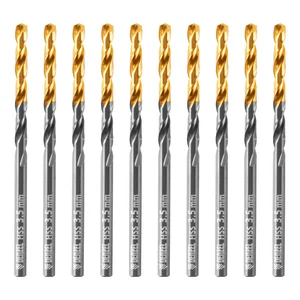 Denzel Сверло по металлу, 3,5 мм, HSS-Tin, Golden Tip, 10 шт. 717207