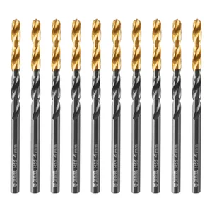 Denzel Сверло по металлу, 4 мм, HSS-Tin, Golden Tip, 10 шт. 717209
