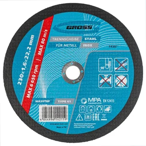 Gross Круг отрезной по металлу, 230 х 1.6 х 22.2 мм 74387