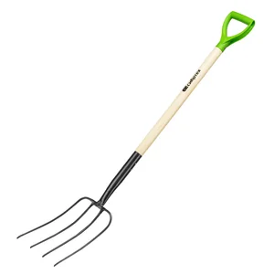 Сибртех Вилы 4-рогие, сенные, кованые, 210х340х1260 мм, деревянный лакированный черенок 61379