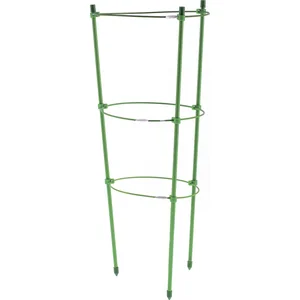 Palisad Поддержка для растений круглая H 150 см, металл в пластике, 5 колец 644045